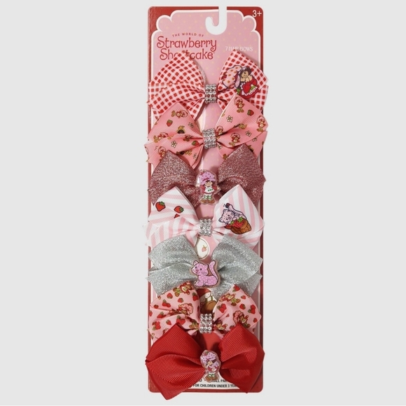 Wild Brain Other - Strawberry Shortcake Hair Bow 6 Piece Set 1 Bow Missing